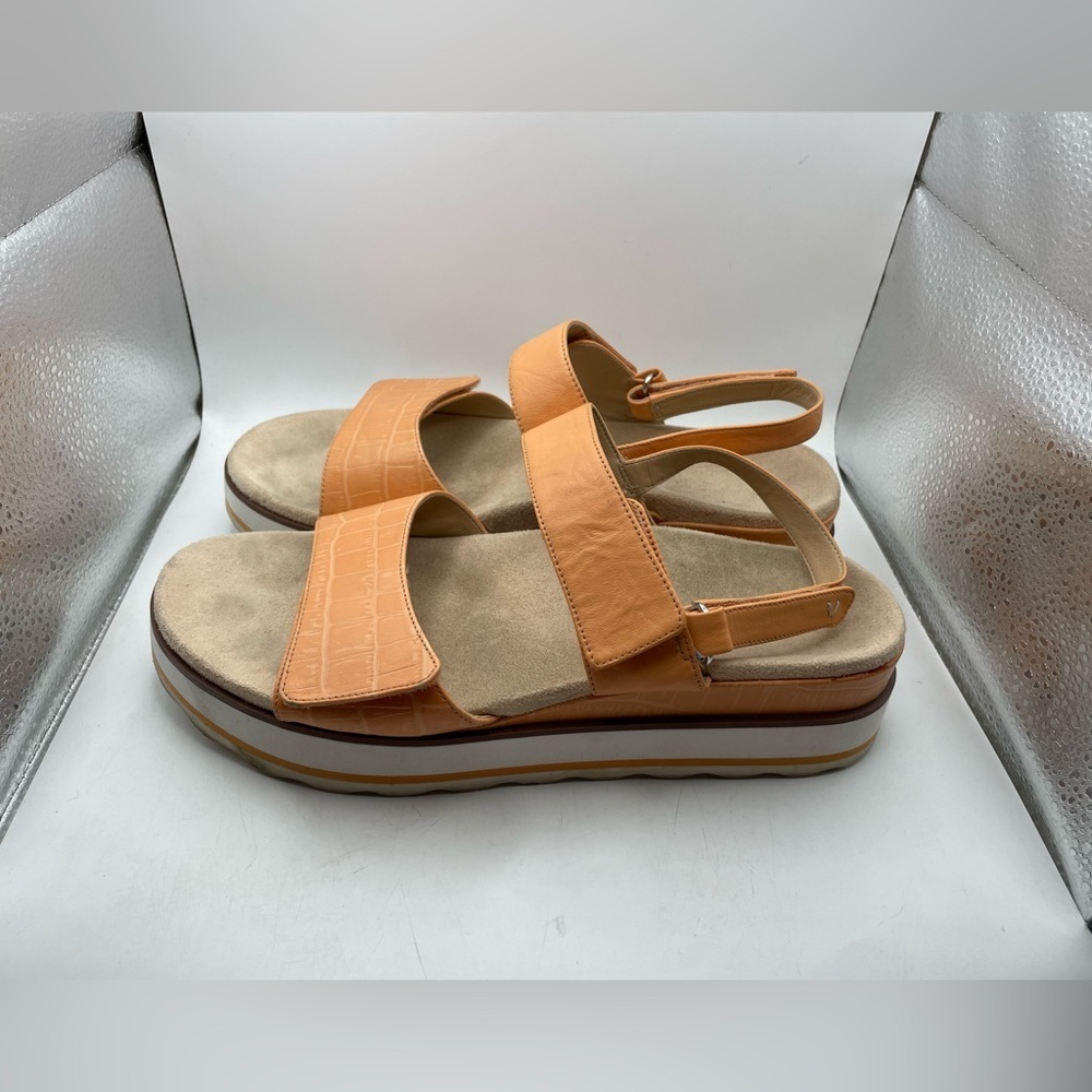 Vionic Orange Platform Sandals With Adjustable St… - image 1
